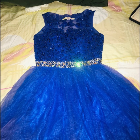 Blue gown for sweet 16,quinceañera,bridesmaid,prom - Picture 2 of 4
